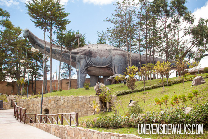 Huge dinosaur statue